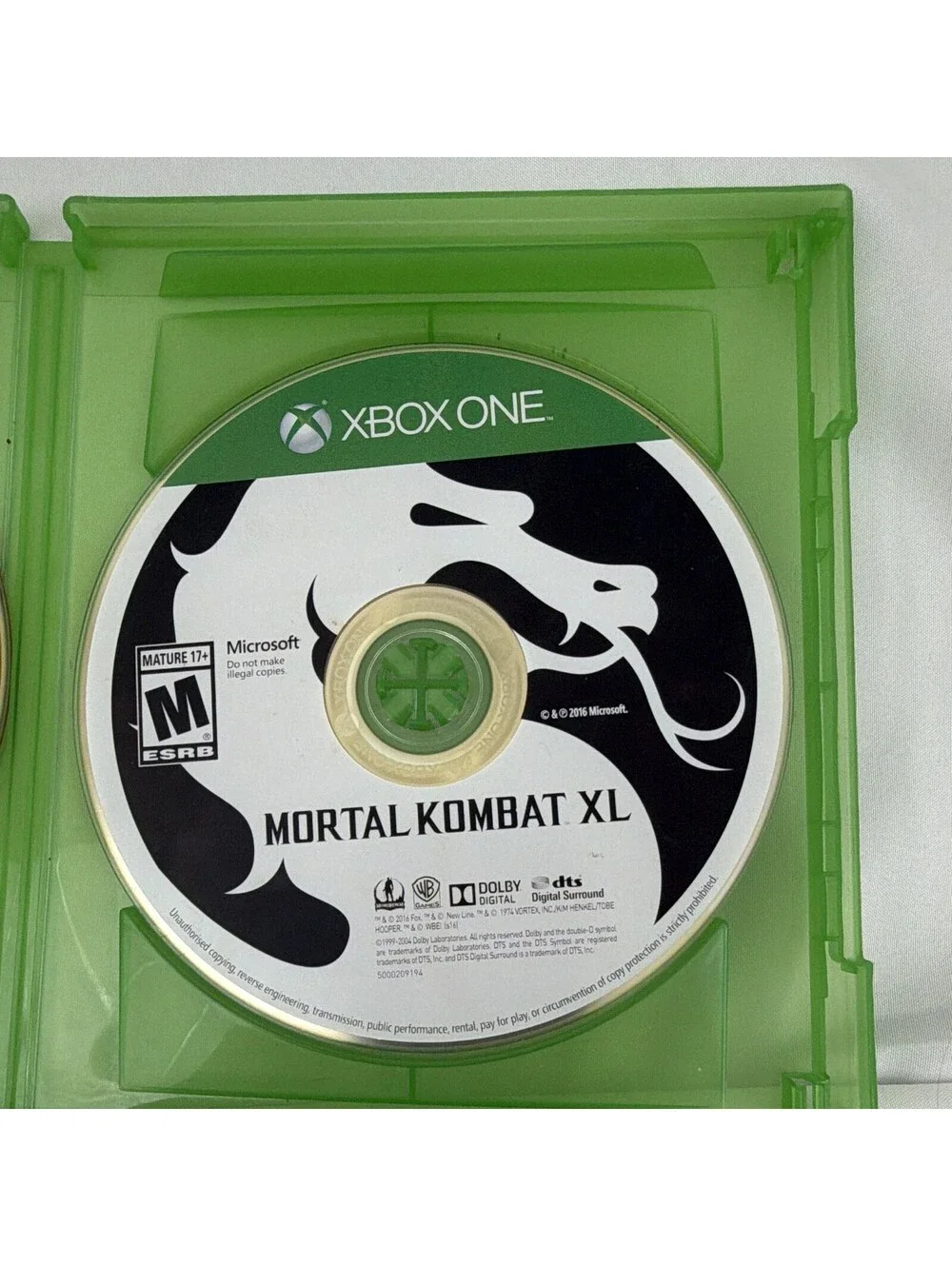 Microsoft Mortal Kombat XL Xbox One Fighting Game Mortal Kombat Series M